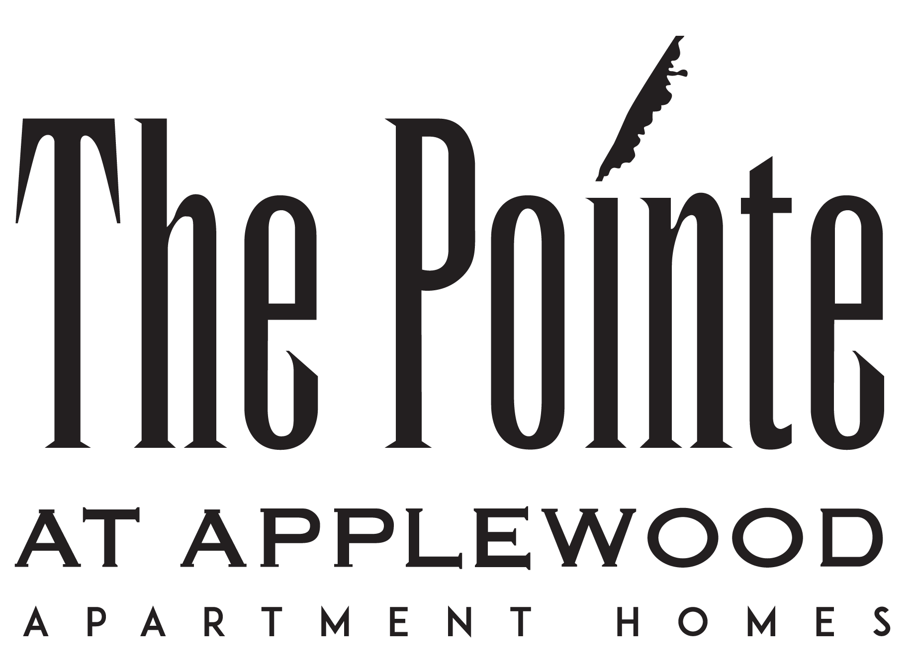the logo for the point at applegate apartment homes